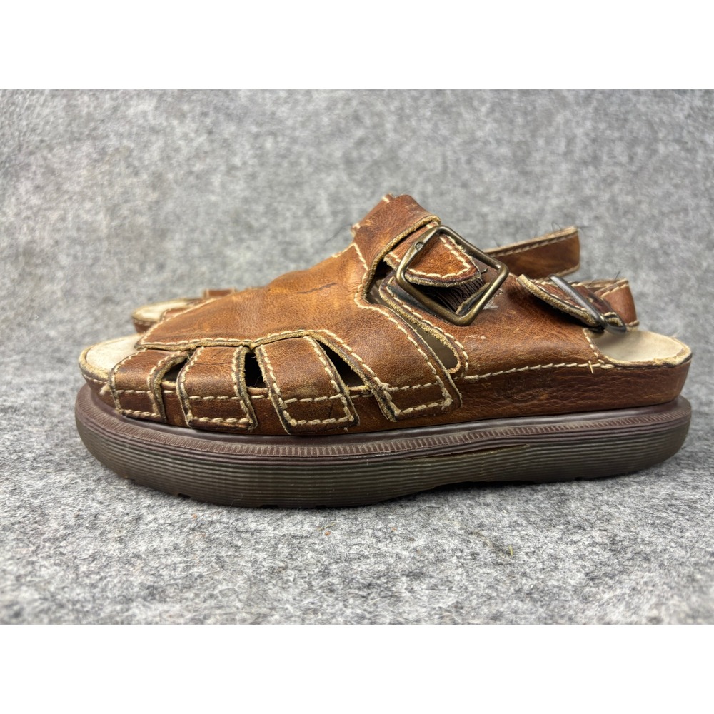 Dr. Martens 8344 Sandals Womens 7 Leather Made in England Vintage Fisherman - Picture 1 of 9